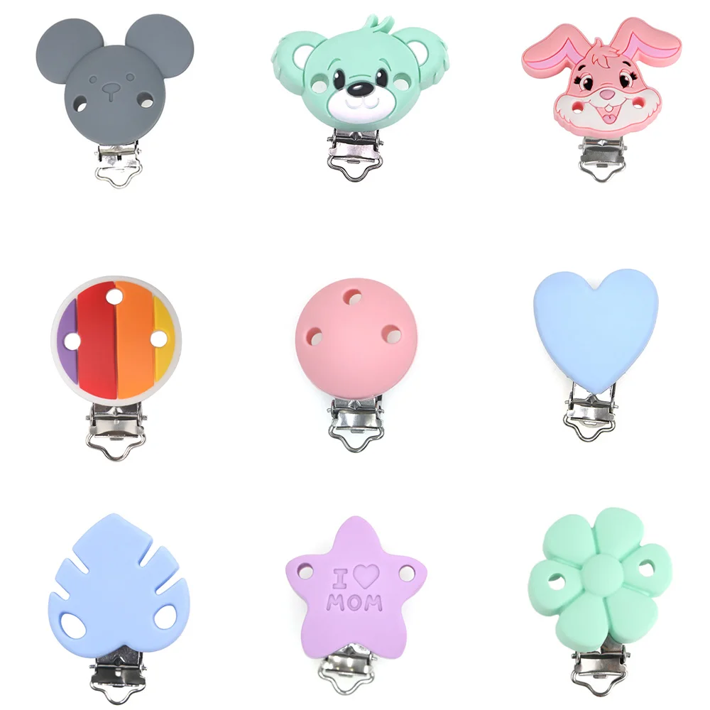 Sunrony 1 шт. различные стили силиконовый зажим без бисфенола А металлический