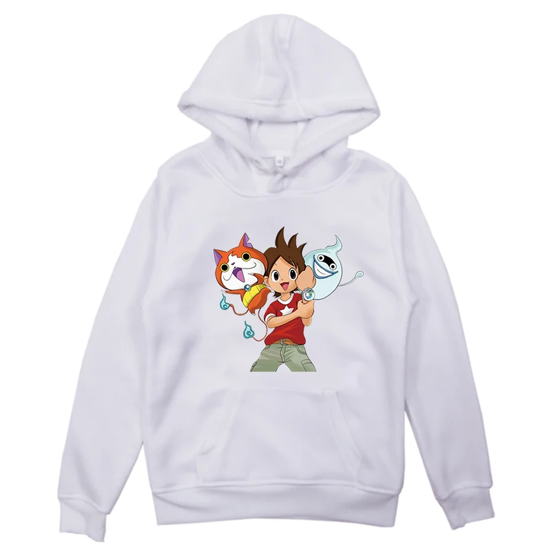 Золотой Yo Kai watch/Детские толстовки с капюшоном для мальчиков и девочек, свитер, зимняя одежда, хлопковая одежда для маленьких мальчиков с героями мультфильмов - Цвет: Золотой