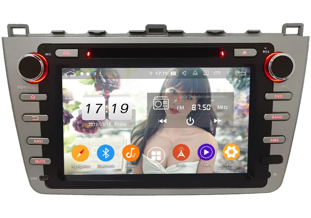 Klyde ips 4G wifi Android 9 Восьмиядерный 4 Гб ОЗУ 64 Гб ПЗУ BT DSP автомобильный DVD мультимедийный плеер стерео для Mazda 6 Ultra Ruiyi 2008