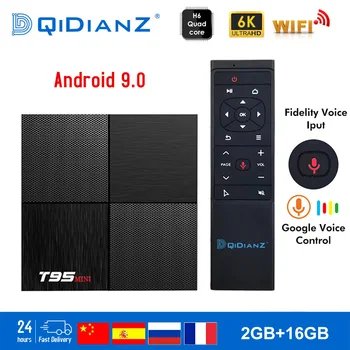 

T95mini Smart tv box Android 9.0 2.4G Wifi H6 Quad Core H.265 6K HD Netflix media player TV Receiver play store Set-Top Box