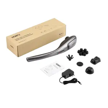 

Handheld Percussion Massager 6 Interchangeable Nodes 6 Speeds & 6 Modes Portable Cordless Electric Deep Tissue Massage