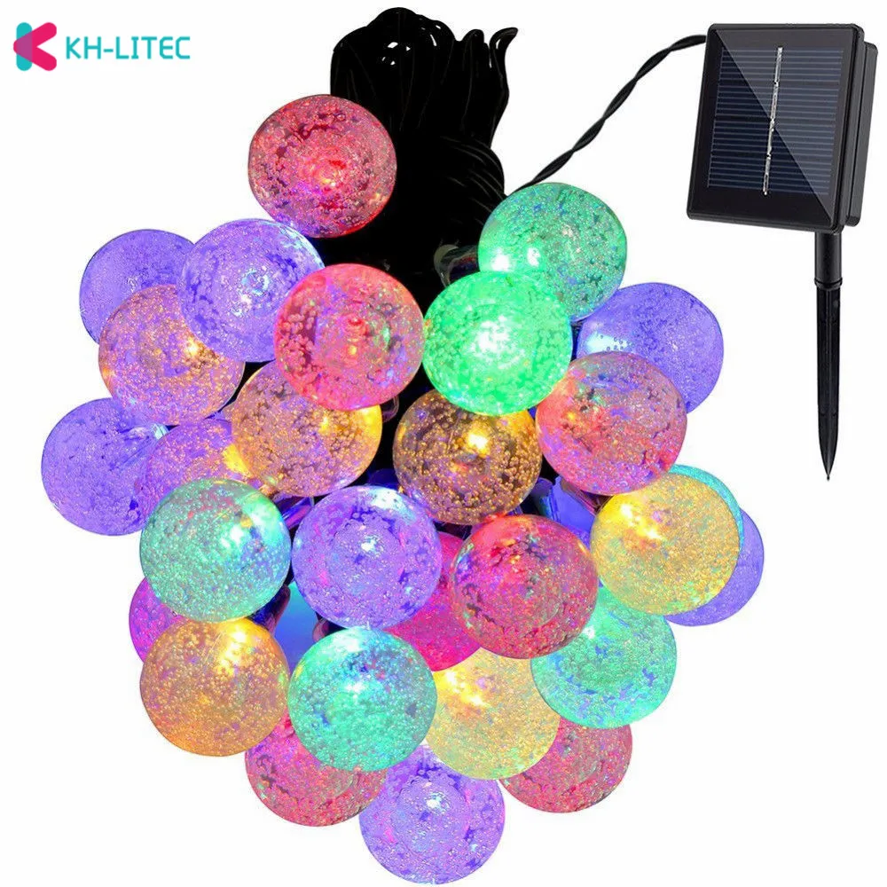 Luminária solar de globo com 30 leds, com energia solar, para decoração