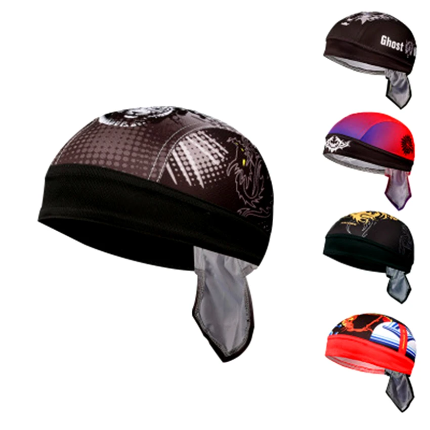 UV Protection Men Summer Cycling Cap Team MTB Bland on Top Skull Bicycle Hat Bike Bandana Head Scarf Mens Road Cloths | Спорт и