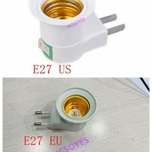 Продвижение E27 220V 6A светодиодный светильник штекер в ЕС США Тип переходник конвертер для лампы держатель лампы с кнопкой включения/выключения