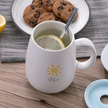 

Mug Warmer Coffee Warmer Keep Temperature 55 Degrees Celsius for Office/Home Include Mug Spoon LAD-sale