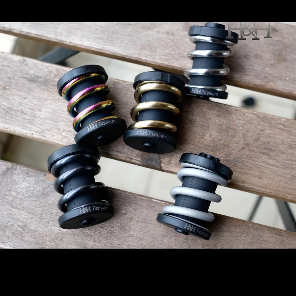 & H suspensión trasera bicicleta, resortes de titanio, amortiguadores traseros para brompton|Amortiguadores traseros| - AliExpress