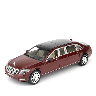 1:24 Maybach S600 Metal Car Model Diecast Alloy High Simulation Car Models 6 Doors Can Be Opened Inertia Toys For Children Difts 7