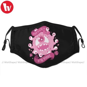 

Monster Eyes Mouth Face Mask Kawaii Beholder Facial Mask Fashion Cool with 2 Filters for Adult