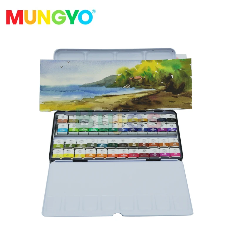 1Set12/24 Colors MUNGYO Watercolor Paint Sets Acuarela Solid Water