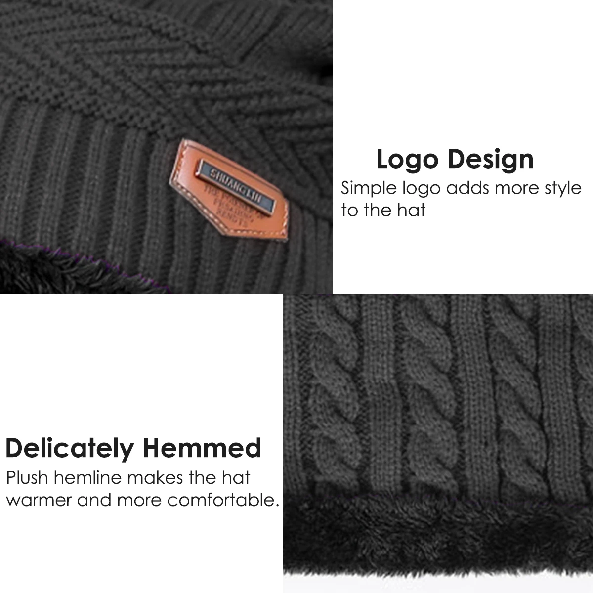 New fashion Brand Men's Winter Hat Scarf 2 Pieces Set Knit Wool Beanies Women Men Hats Warm Soft Cap Bone Bonnet