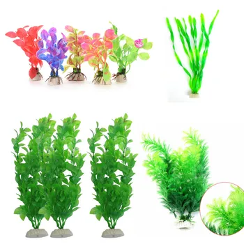 

Artificial Fake Water Aquatic Plastic Green Grass Plant Aquarium Landscape
