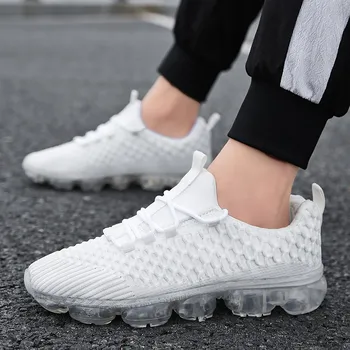 

OLOMM white Breathable Hot Sale Men's Casual Shoes Comfortable Outdoor Men Fashion Sneakers Non-slip Air Cushion Zapatos Hombre