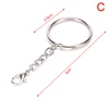 10PCs /lot Key Chains Stainless Alloy Circle DIY 25mm  Keyrings Keychain Diy Accessories Material Hot ► Photo 3/6