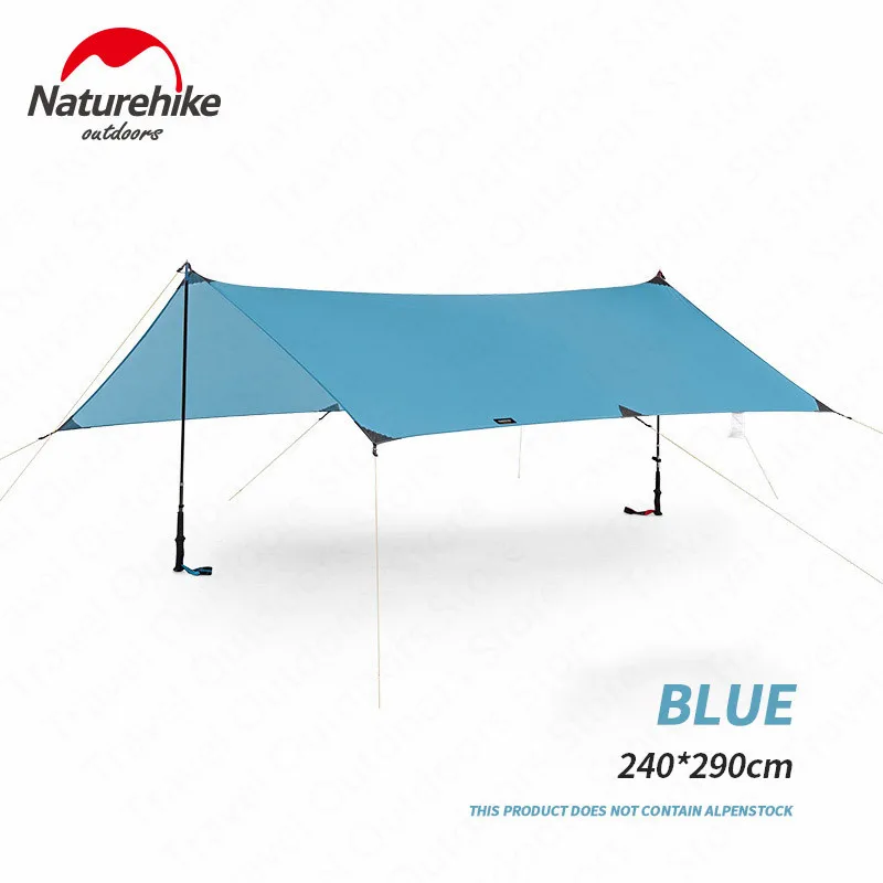 Blue Походная палатка Naturehike солнцезащитный Навес Открытый Сверхлегкий много человек портативный складной навес непромокаемый пляжный зонт от солнца для пикника - Цвет: Blue