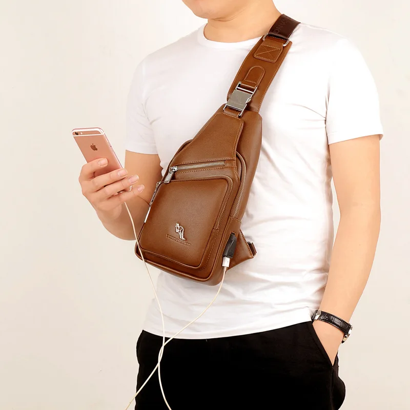 

Daishu Men's Bag Chest Pack Men Crossbody Bag Fashion Casual Backpack (Top)