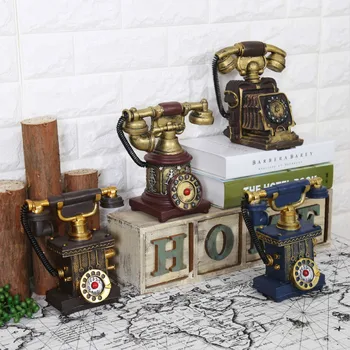 

Creative Retro Phone Piggy Bank Bar Telephone Model Antique Imitation Nostalgia Ornament Money Boxes Home Decoration Crafts Gift