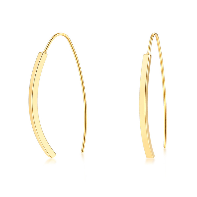 Geometric Hoop Earrings for Womens Girls Stainless Steel Minimalist Elegant Earings