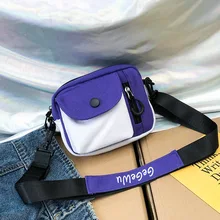 Language meng wei холщовая контрастная цветная маленькая квадратная сумка женская новая стильная корейская модная сумка на плечо универсальная модная сумка