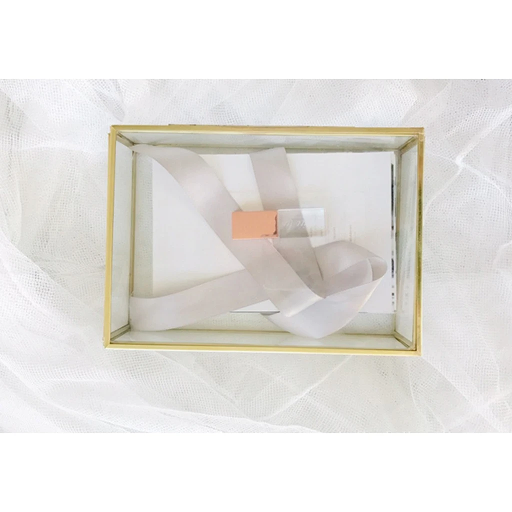 Geometric Glass Jewelry Tray Makeup Holder Organizer Terrarium Succulent Plant Planter Home Table Decor