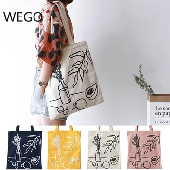 

2020 Canvas bag environmental protection new abstract canvas female shoulder fresh student ins portable environmental canvas bag