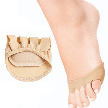 

Silicone Toe Pads Invisible Fore Foot Socks Half Backless Front Foot Insoles Pads Cushions Half Grip Foot Care Tools 1 Pair