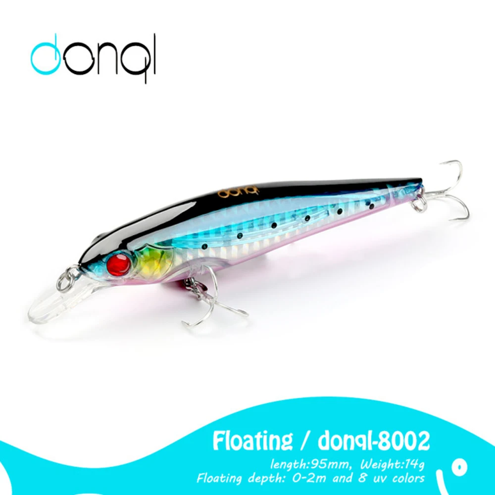 DONQL 1 шт. новые рыболовные приманки 95 мм Minnow воблер Тонущая приманка для морской