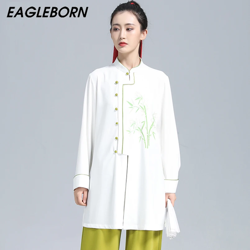 

New Tai Chi Uniforms for Men Women Long-sleeved Martial Arts Competition Performance Clothing Chinese Style Tai Chi Clothing