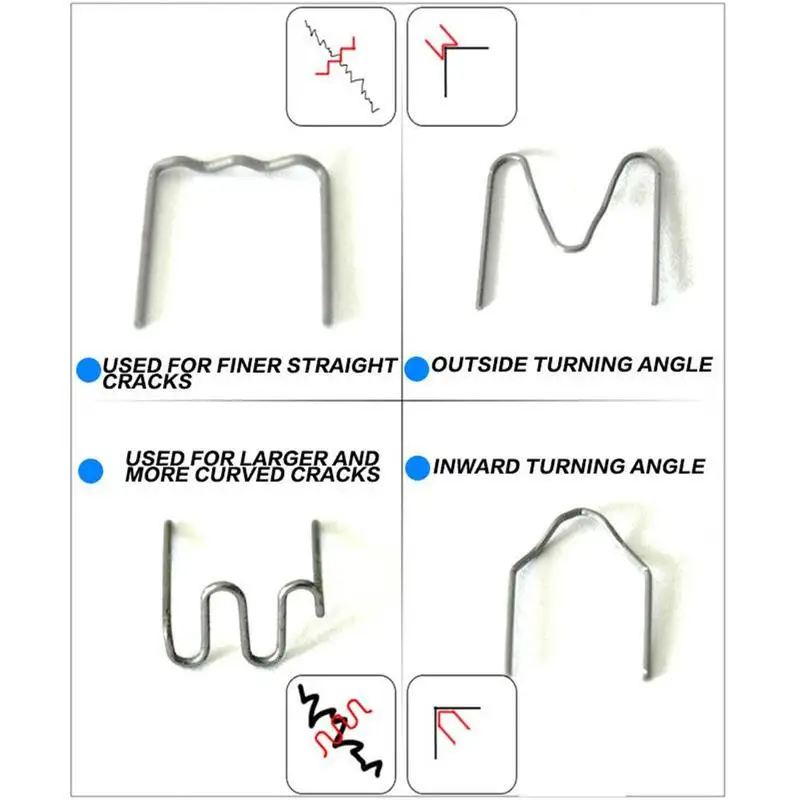 gas welding machine 100PCS Hot Stapler Staples For Plastic Welder Machine Car Repair Welding Melt Hot Tool Bumper Welding Tools 0.8mm hot air rework station