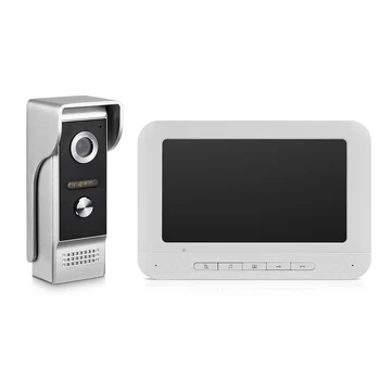 

7inch TFT-LCD Color Screen Video Door Phone Doorbell Intercom Kit 1 Indoor Monitor 1 Outdoor Camera Support Night Vision