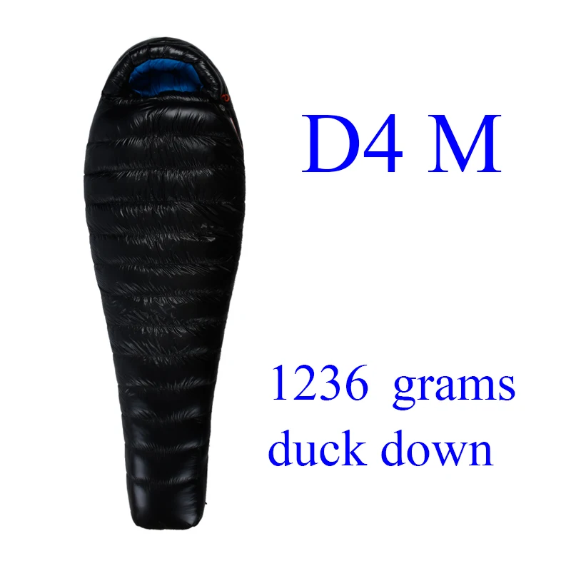 D4 M Black Aegismax D2/D3/D4/D5 открытый белый утиный пух Зимний Мумия спальный мешок UL серии - Цвет: D4 M Black