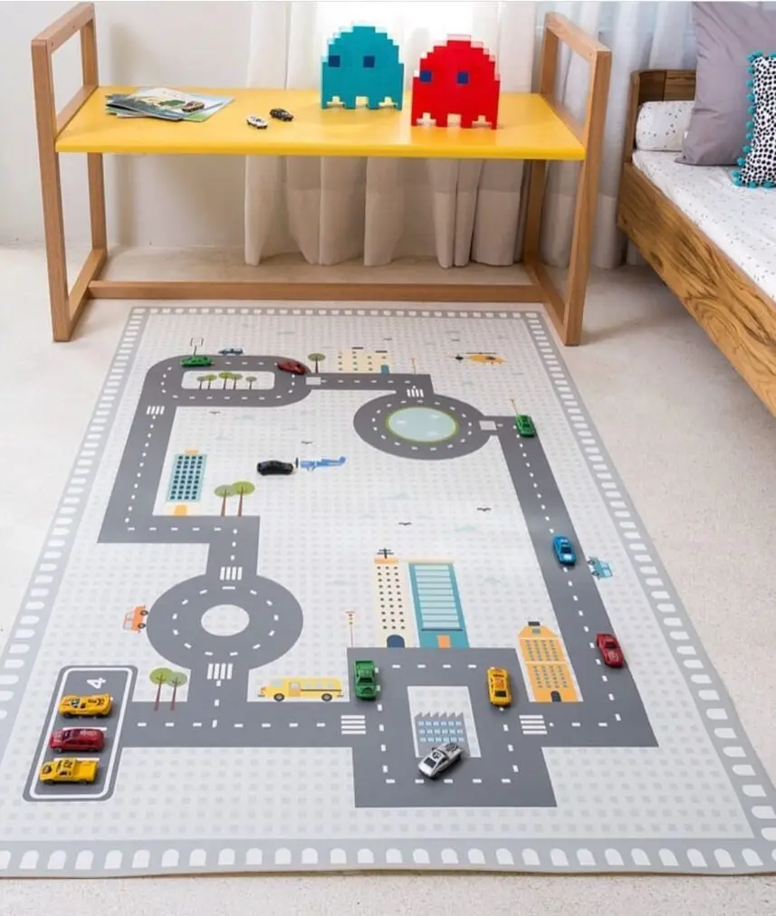 Ins Wind Children Digital Road Mat Game Carpet Floor Mat Crawling