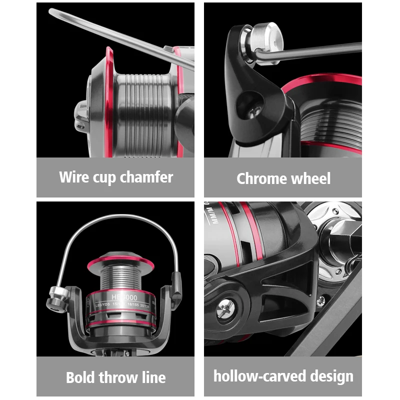 LINNHUE Fishing Reel All Metal Spool Spinning Reel 8KG Max Drag Stainless Steel Handle Line Spool Saltwater Fishing Accessories LINNHUE Fishing Reel All Metal Spool Spinning Reel 8KG Max Drag Stainless Steel Handle Line Spool Saltwater Fishing Accessories