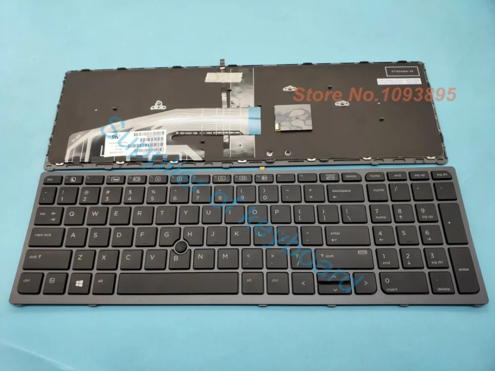 Original NEW English Keyboard For HP Zbook 15 G4 17 G4 Laptop English Keyboard Backlit& Pointer Gray Frame 848311-001