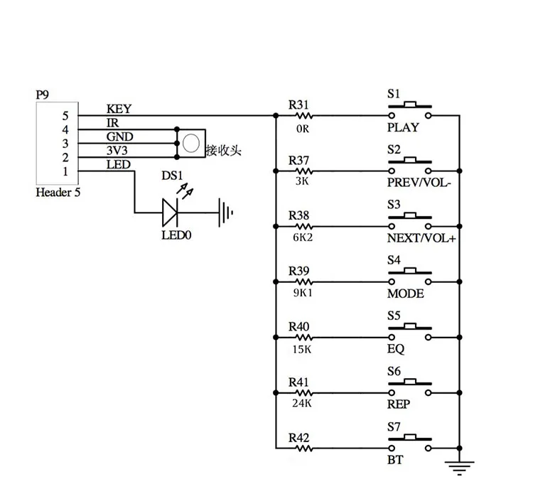 Placa de decodificação sem fio bluetooth sem