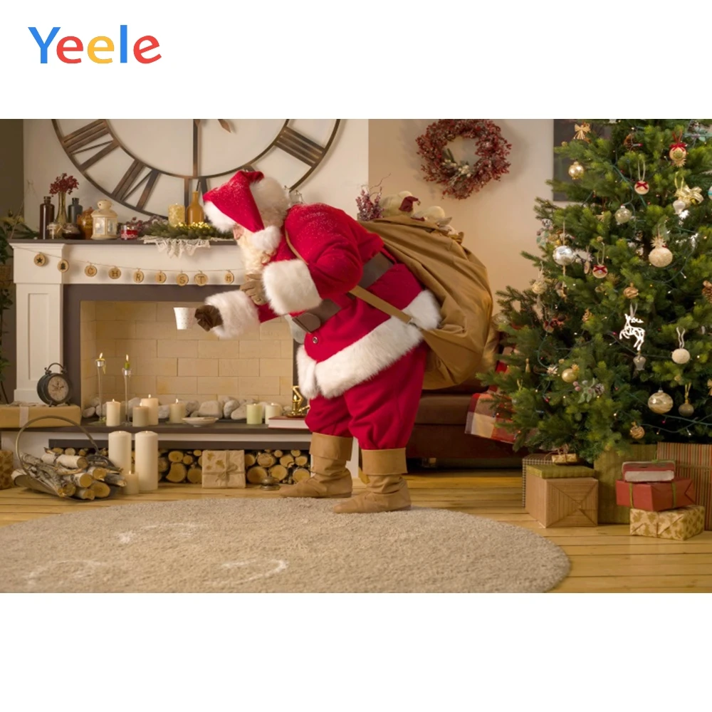 

Christmas Santa Claus Words Of Blessing Magic Photocall Backdrop Photography Custom Photographic Background For Photo Studio