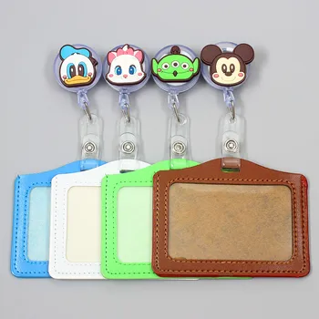 

Cartoon Cute Duck & Cat Retractable Creative Badge Reel Student Nurse Girl Exhibition Enfermera Name Card Chest Bear Card Holder