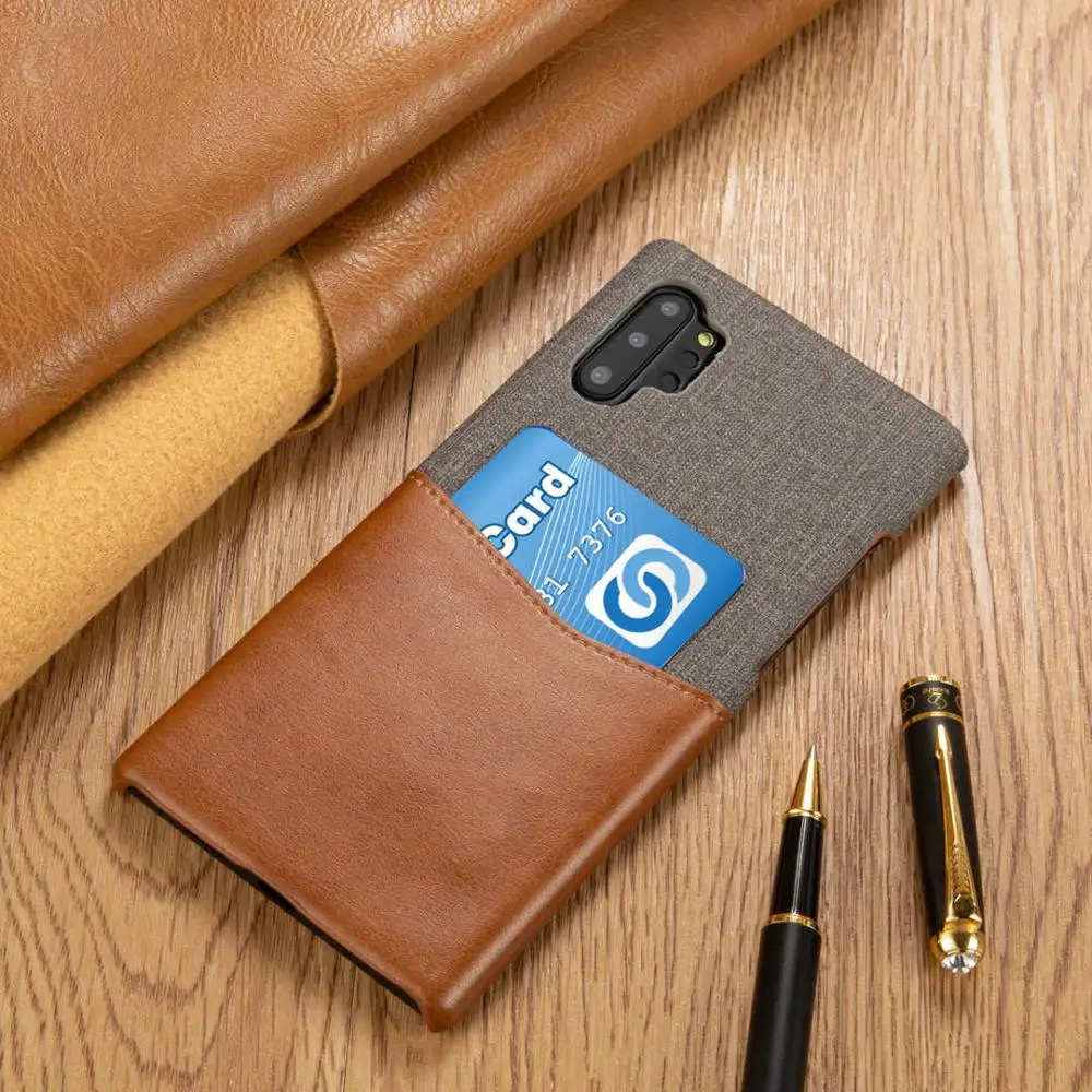 

Luxury Leather Phone Case For Samsung Galaxy Note10 Note10+ Pro Cloth Wallet Card Slot Back Cover For Galaxy Note10 Coque Fundas