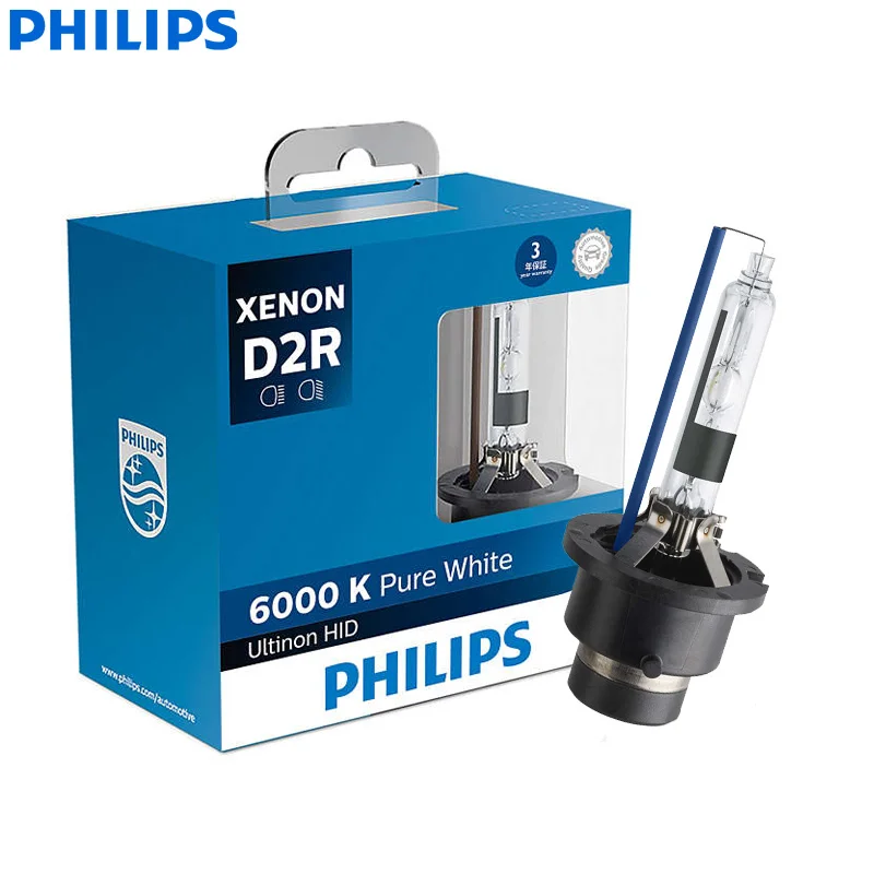 Philips Ultinon HID Xenon D1S D2S D2R D3S D4S WXX2 35W 6000K холодный белый светильник, ксеноновый головной светильник, автомобильные лампы - Испускаемый цвет: D2R