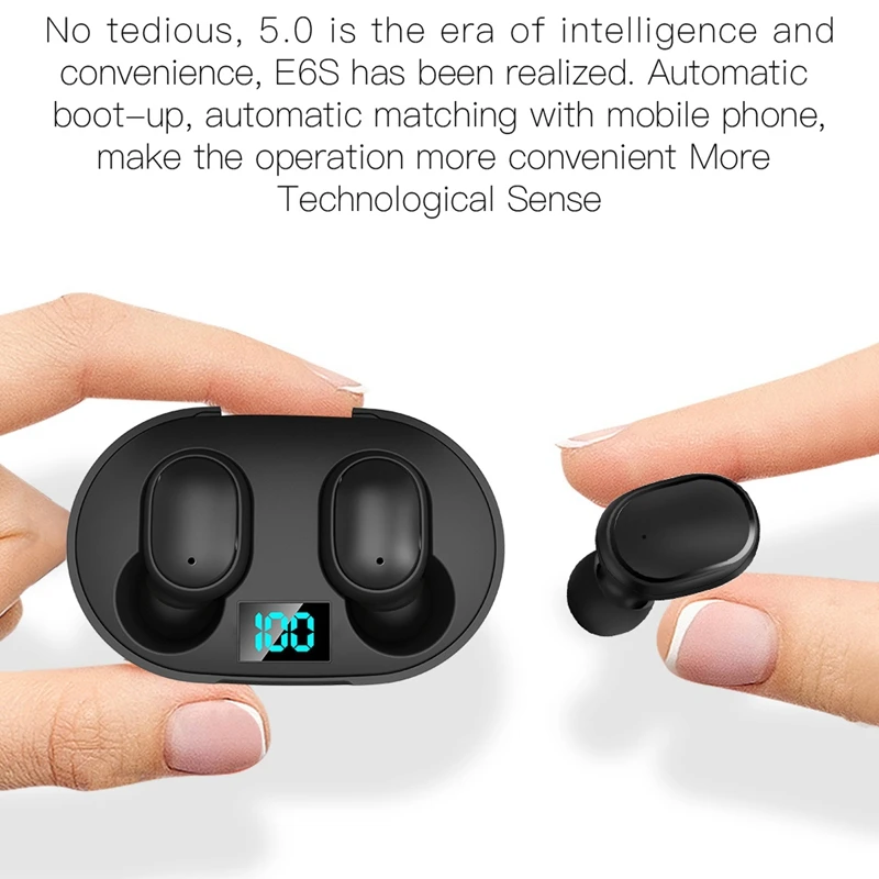 NEW-E6S TWS беспроводные наушники Bluetooth 5,0 наушники 6D стерео для iPhone huawei samsung