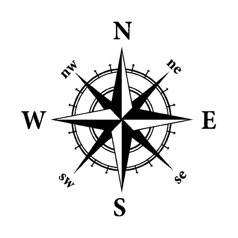 14cm-14cm-NSWE-Originality-Nautical-Compass-Vinyl-Decal-Motorcycle-Car-Sticker-S6-3507