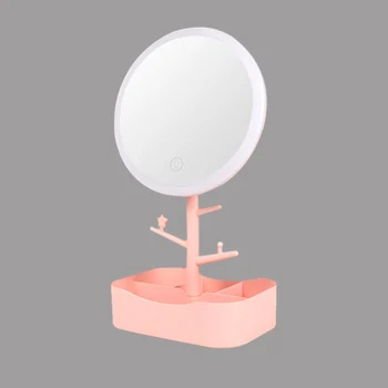 

Led Makeup Mirror M158 Adjustable Touch Control LED Vanity Mirror 3 Modes Dimming Makeup Mirror Storage Base LED Face Mirror
