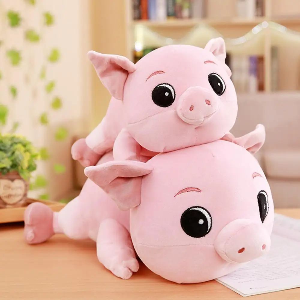 

Cute Piggy Plush Toy Soft Stuffed Cartoon Animal Big Eyes Pig Doll Baby Accompany Nap Pillow Kids Christmas Gifts