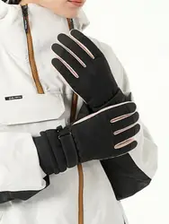 Men'S And Women'S Autumn And Winter Outdoor Riding Touch Screen Warm Suede Waterproof Non-Slip Ski Gloves New
