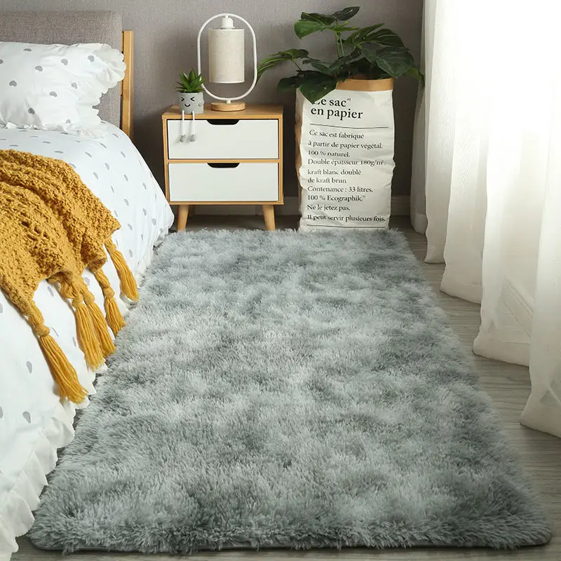 Plush Carpet For Living Room Bedroom Decoration Thick Fluffy Rug Anti-slip Floor Soft Rugs Green Tie Dying Mats Room Carpets plush rug,decorative carpet,plush carpet,non slip carpet