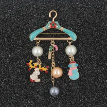 Европа и Америка Горячая Распродажа стиль рождественские аксессуары Высокое качество Санта Клаус лося Одежда брошь-вешалка корсаж аксессуары