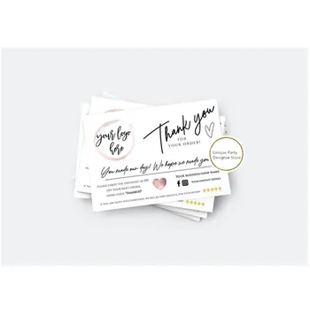 

Custom Add Your LOGO Packaging Card Business Thank You Insert card Modern Insert Card Seller Business Thank You Package Card