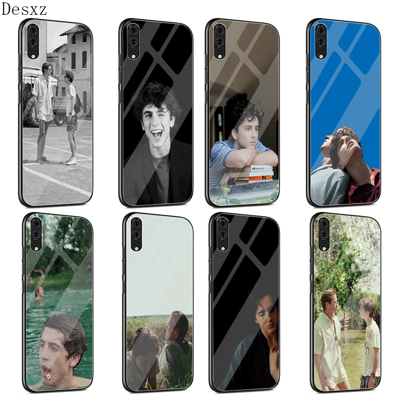 

Glass Case For Huawei P30 P20 P10 Y9 Y6 Mate 20 Pro Lite P Smart Honor 7A 8X 9 10 Cover Call Me By Your Name