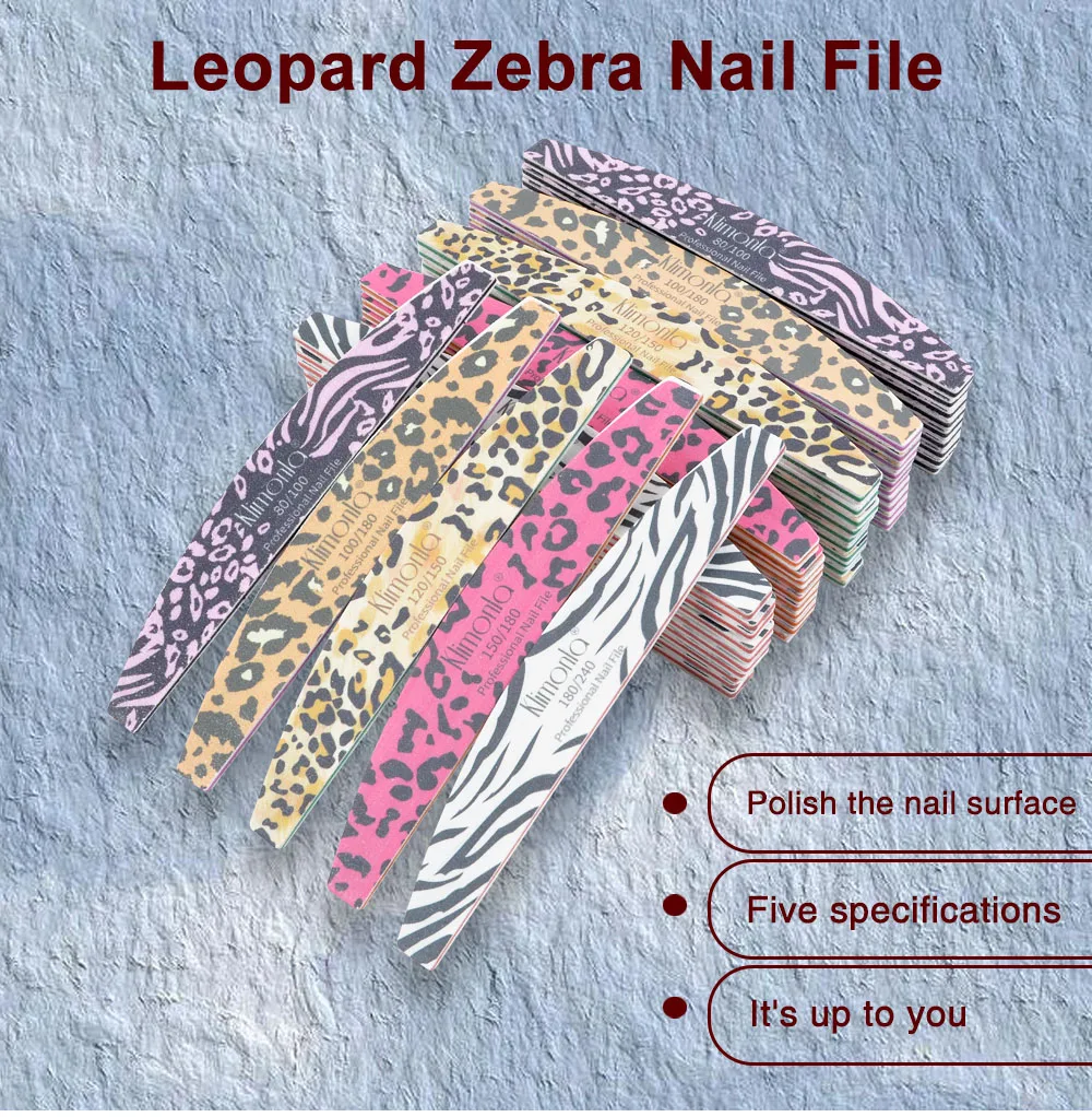 Nail File Set - Animal Print - 100/180 Grit