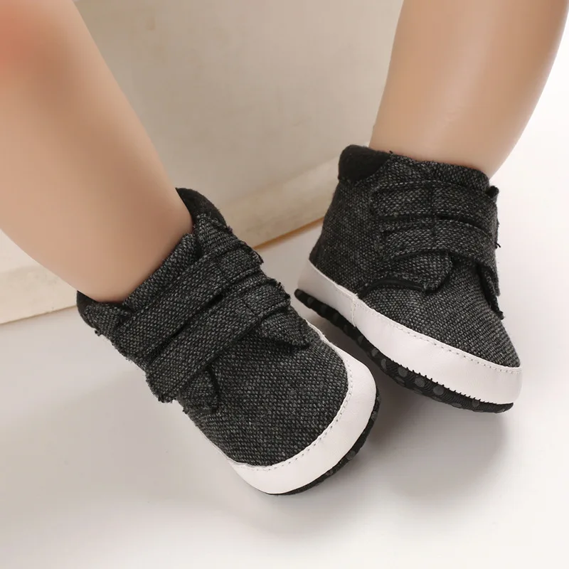 Chaussures De Premiers Pas Pour Bébé Garçon, Semelle En Coton, Chaussures  Antidérapantes Et En Cuir Pu, Pour Les Nouveaux Nés Qui Rampent Et Qui Font  Leurs Premiers Pas - Chaussures Enfant - AliExpress