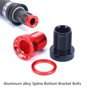 

RISK 2pcs M15 Mountain Bike Splined Bottom Bracket Bolts 7075 Aluminum Alloy Waterproof Cover Bottom Bracket(B.B) Crank Screws